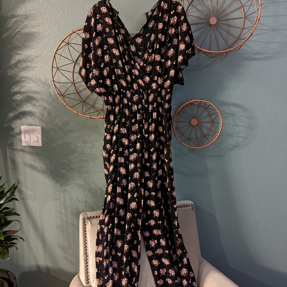 Madewell Smocked-Waist Jumpsuit in Homestead Bouquet